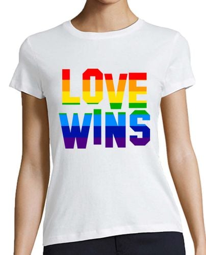 Camiseta Mujer Manga Corta LOVE WINS laTostadora - latostadora.com - Modalova