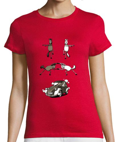 Camiseta mujer fusión 2 caballos - latostadora.com - Modalova