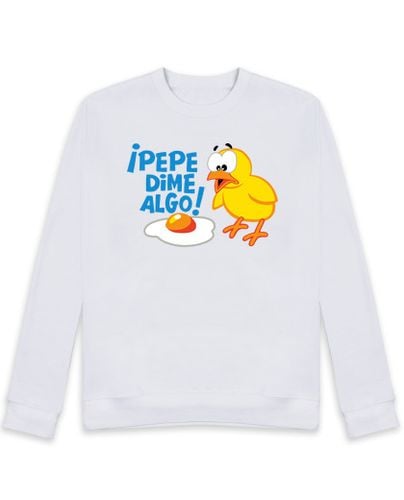 Sudadera Sin Capucha Unisex ¡Pepe Dime Algo! - Pollito y Huevo laTostadora - latostadora.com - Modalova