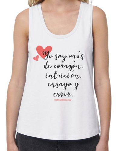 Camiseta Mujer Tirantes Loose Fit Tirantes Blanca "Corazón" laTostadora - latostadora.com - Modalova