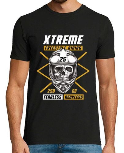 Camiseta Hombre Manga Corta Camiseta Motos Motocross Skull laTostadora - latostadora.com - Modalova