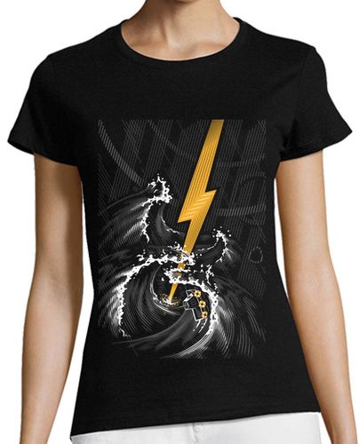 Camiseta Mujer Manga Corta tormenta de guitarra eléctrica laTostadora - latostadora.com - Modalova