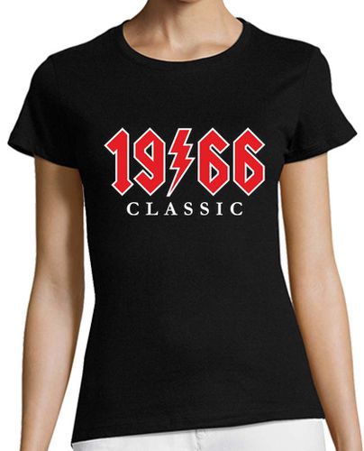 Camiseta mujer Nacidos en 1966 Classic ACDC 58 Años Regalo 58 Cumpleaños Heavy Metal - latostadora.com - Modalova