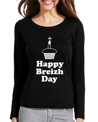 Camiseta mujer feliz día breizh - manga larga mujer - latostadora.com - Modalova