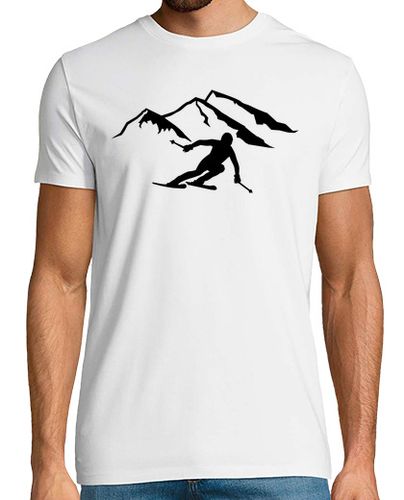 Camiseta Hombre Manga Corta montañas de esquí alpino laTostadora - latostadora.com - Modalova