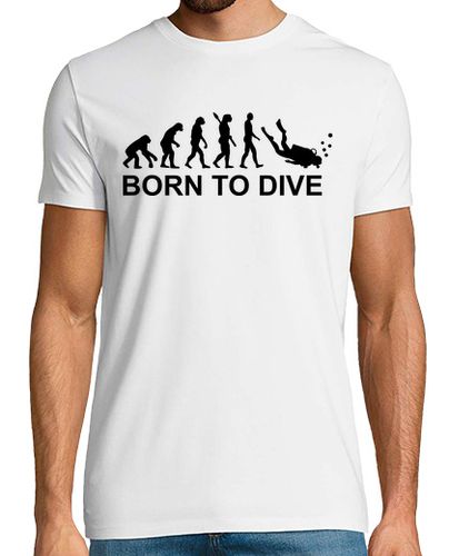 Camiseta Hombre Manga Corta evolución nacido a bucear buceo laTostadora - latostadora.com - Modalova