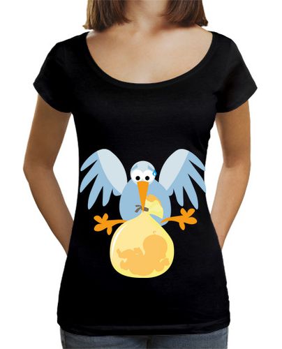Camiseta mujer Mujer, cuello ancho & Loose Fit, negra - latostadora.com - Modalova