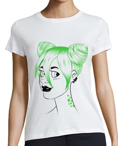 Camiseta mujer Sheena Coletas Verdes - latostadora.com - Modalova