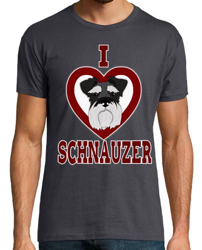 Camiseta Hombre Manga Corta I LOVE SCHNAUZER laTostadora - latostadora.com - Modalova