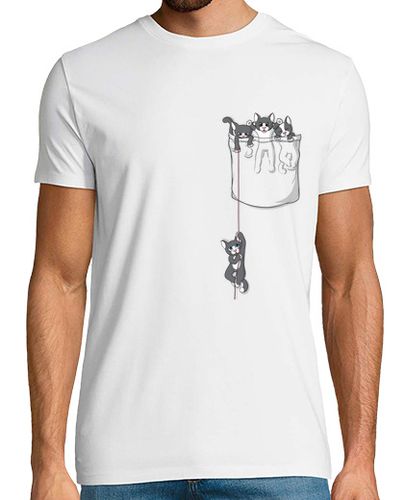 Camiseta Hombre Manga Corta gatito de bolsillo laTostadora - latostadora.com - Modalova