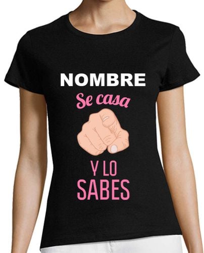 Camiseta Mujer Manga Corta Despedida de Soltera Nombre PERSONALIZADO laTostadora - latostadora.com - Modalova