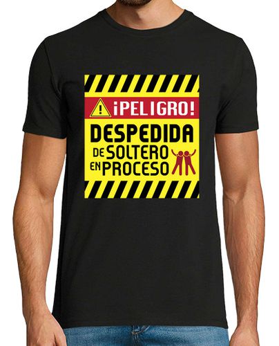 Camiseta Hombre Manga Corta Peligro Despedida de Soltero en Proceso laTostadora - latostadora.com - Modalova