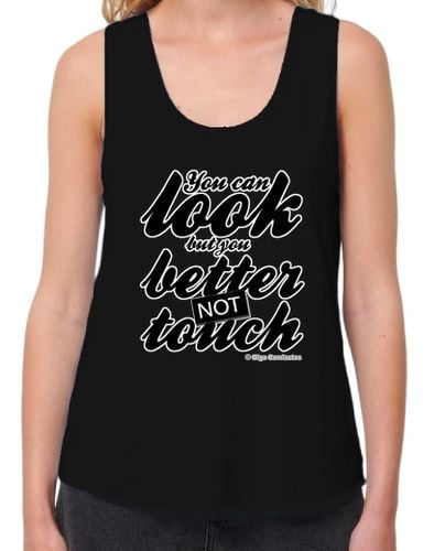 Camiseta mujer YOU CAN LOOK BETTER NOT TOUCH black laTostadora - latostadora.com - Modalova