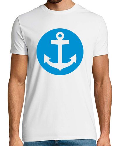 Camiseta símbolo de ancla azul - latostadora.com - Modalova
