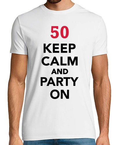 Camiseta 50 cumpleaños a mantener la calma y el partido en - latostadora.com - Modalova