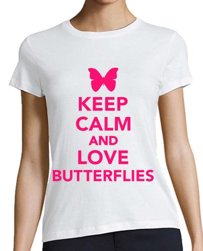 Camiseta mujer mantener la calma y ame las mariposas - latostadora.com - Modalova