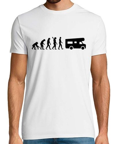 Camiseta Hombre Manga Corta la evolución de caravanas de camping laTostadora - latostadora.com - Modalova