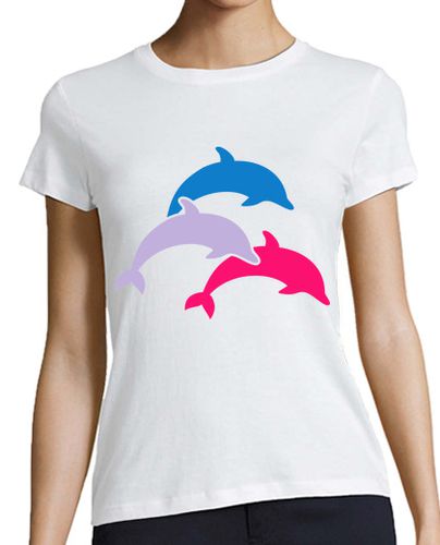 Camiseta mujer delfines de color - latostadora.com - Modalova