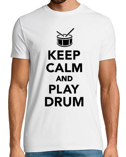 Camiseta mantener la calma y jugar el tambor - latostadora.com - Modalova