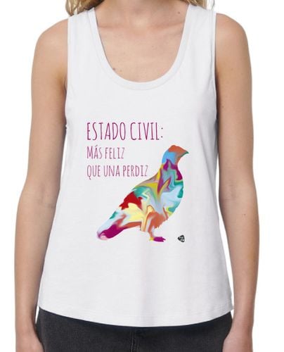 Camiseta Mujer Tirantes Loose Fit Más feliz que una perdiz laTostadora - latostadora.com - Modalova