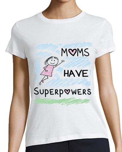 Camiseta Mujer Manga Corta Moms have Superpowers laTostadora - latostadora.com - Modalova