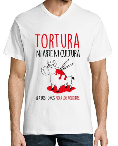 Camiseta Sí a Los Toros, No A Los Toreros Hombre (Fondo Claro) - latostadora.com - Modalova
