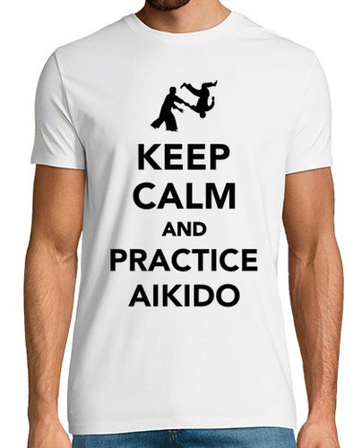 Camiseta mantener la calma y la práctica de aikido - latostadora.com - Modalova
