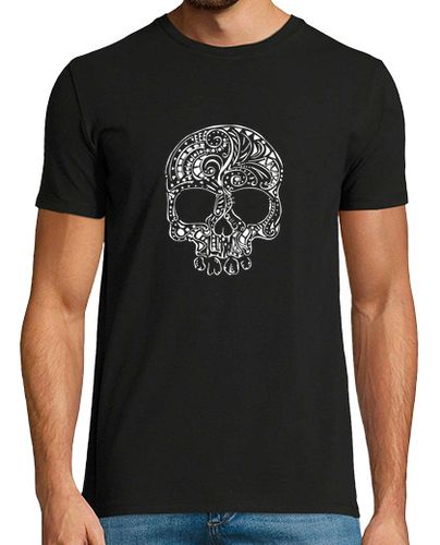Estilo de tatuaje tribal para hombre del cráneo gótico camiseta - latostadora.com - Modalova