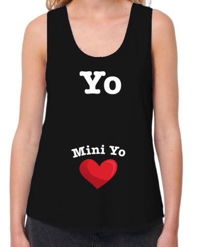 Camiseta Mujer Tirantes Loose Fit Yo, Mini Yo Embarazada - Día de la Madre laTostadora - latostadora.com - Modalova