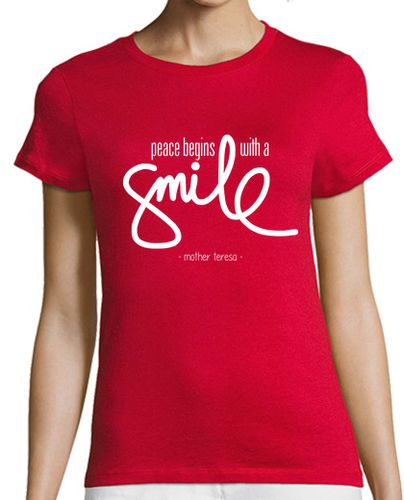 Camiseta mujer Peace begins with a smile - latostadora.com - Modalova