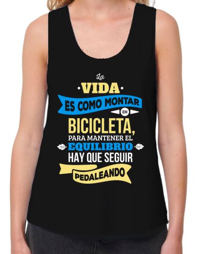 Camiseta mujer La Vida es Como Montar en Bicicleta - latostadora.com - Modalova