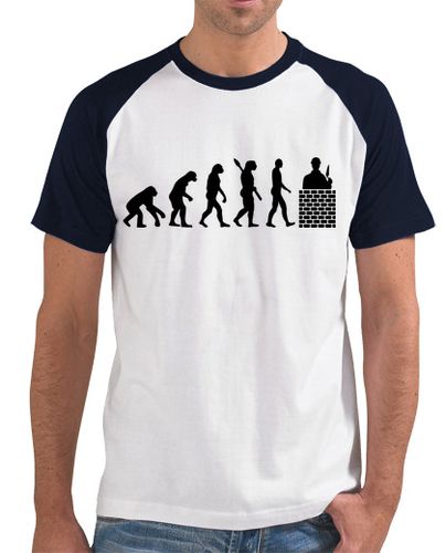 Camiseta Hombre Estilo Béisbol la evolución de albañil laTostadora - latostadora.com - Modalova