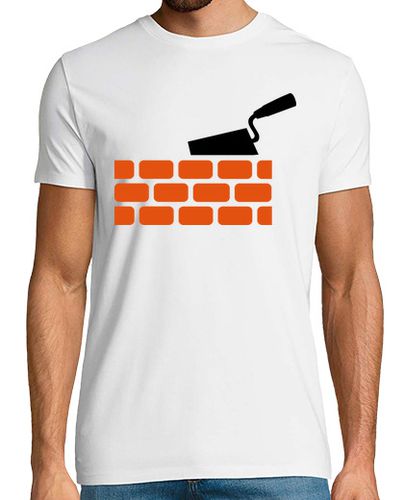 Camiseta Hombre Manga Corta albañil paleta pared de ladrillo laTostadora - latostadora.com - Modalova