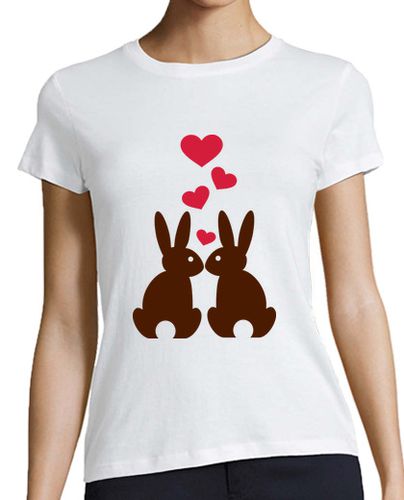 Camiseta mujer conejitos corazones amor - latostadora.com - Modalova