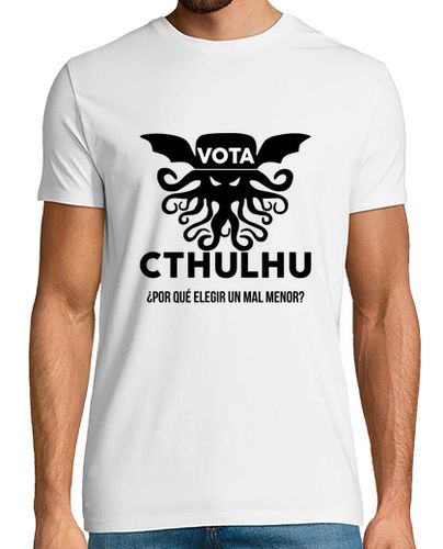 Camiseta Vota Cthulhu negro - latostadora.com - Modalova