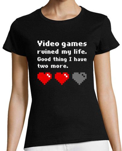 Camiseta mujer Video games ruined my life - latostadora.com - Modalova
