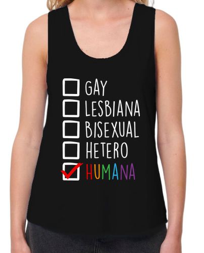 Camiseta Mujer Tirantes Loose Fit Humana LGTBI laTostadora - latostadora.com - Modalova