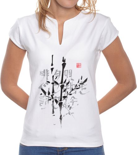 Camiseta Mujer Cuello Mao haiku bambú 2 laTostadora - latostadora.com - Modalova