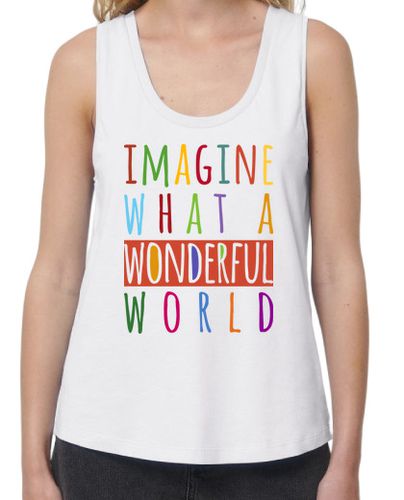 Camiseta mujer Imagine what a wonderful world - latostadora.com - Modalova