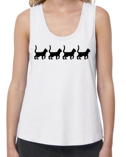 Camiseta mujer gatos negros - latostadora.com - Modalova