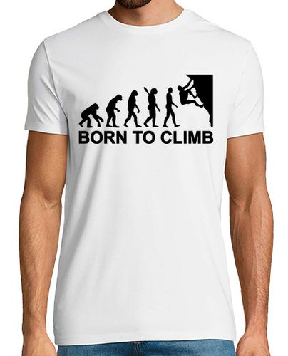 Camiseta Hombre Manga Corta nacido evolución de la escalada laTostadora - latostadora.com - Modalova