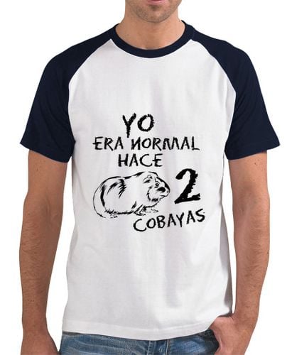 Camiseta Hombre Estilo Béisbol Camiseta hombre Yo era normal hace 2 cobayas BICOLOR laTostadora - latostadora.com - Modalova