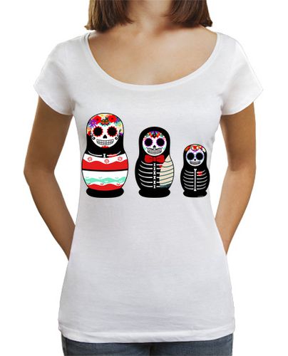 Camiseta mujer Matrioskas Día de los muertos - latostadora.com - Modalova