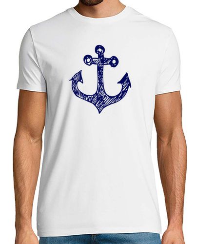 Camiseta ancla marina azul marino (cuello redondo) - latostadora.com - Modalova