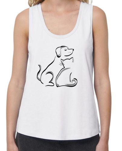 Camiseta Mujer Tirantes Loose Fit Perros y gatos laTostadora - latostadora.com - Modalova