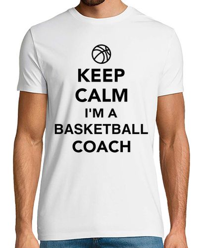 Camiseta mantener la calma que soy un entrenador de baloncesto - latostadora.com - Modalova