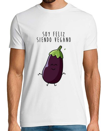 Camiseta Soy Feliz Siendo Vegano - latostadora.com - Modalova
