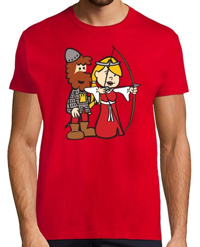 Camiseta Hombre Manga Corta Jimena Arco Chico Rojo laTostadora - latostadora.com - Modalova