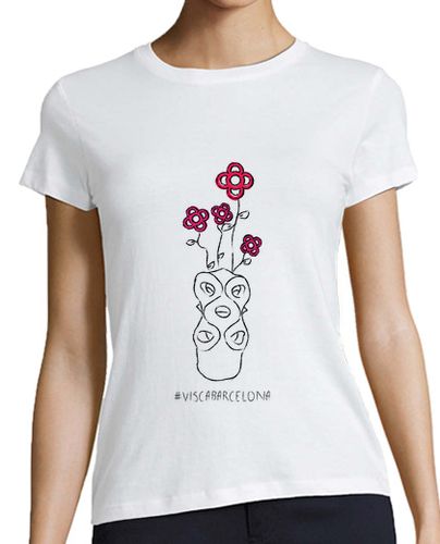 Camiseta Mujer Manga Corta Flor de Barcelona laTostadora - latostadora.com - Modalova