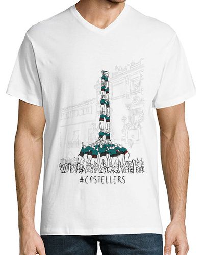 Camiseta Castellers - Samarreta de noi, amb coll de pic tancat - latostadora.com - Modalova